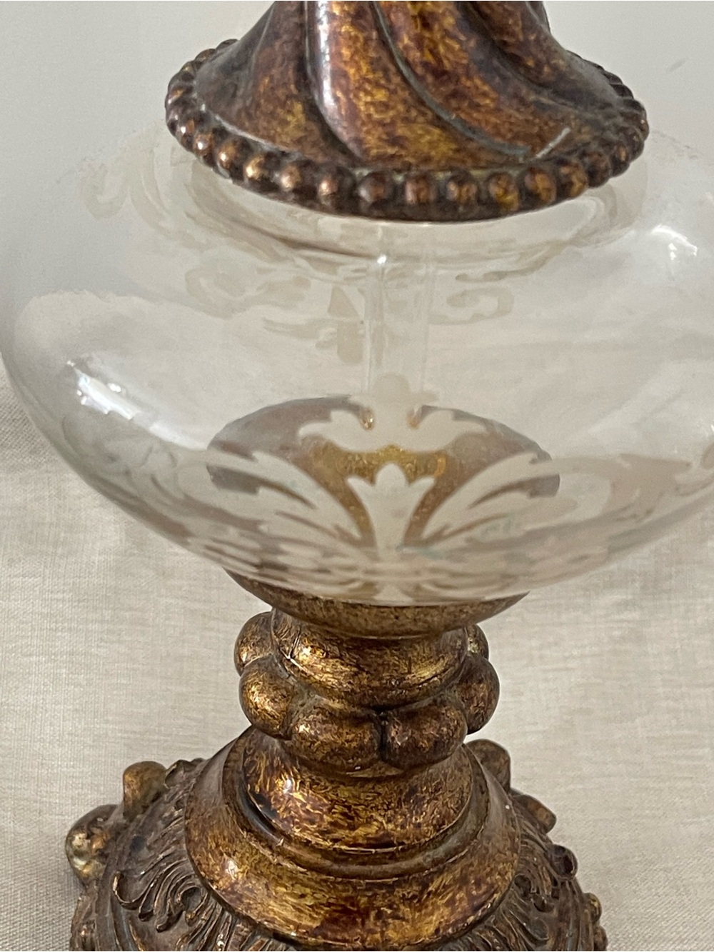 Ornate Brown -Tone Decorative Finial Accent - Home Accents 15.5”  Tall - Picture 2 of 4